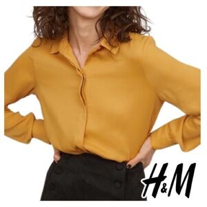 H&M | Mustard Yellow Blouse Top